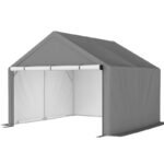10 Ft. W X 10 Ft. D Portable Storage Shed Bike Shed Motorcycle Garage - Image 6