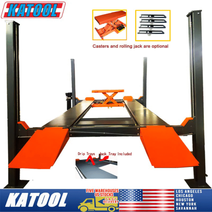 4H110 Four Post Vehicle Lift 11000lbs By KaTool - Image 4