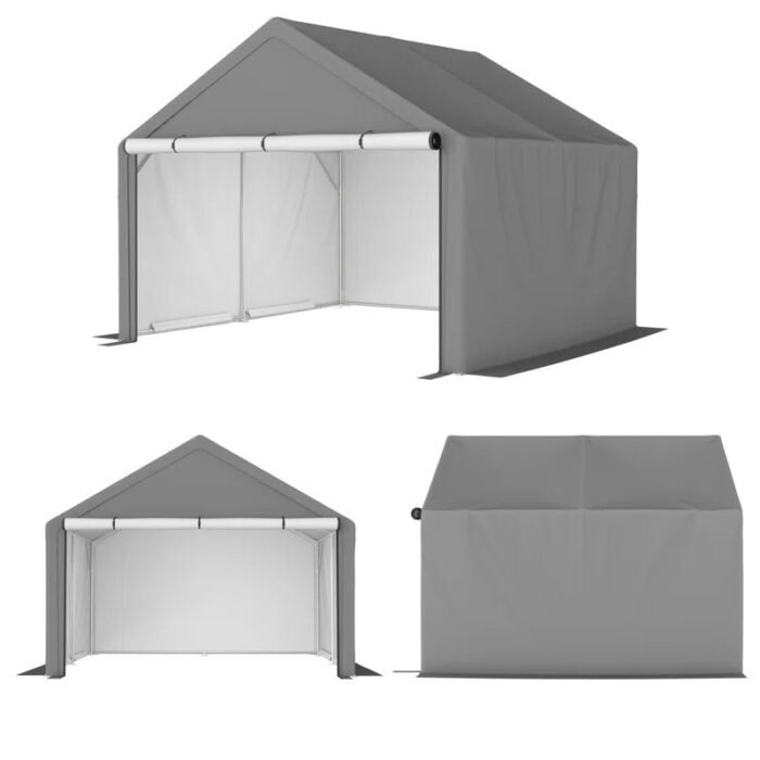 10 Ft. W X 10 Ft. D Portable Storage Shed Bike Shed Motorcycle Garage - Image 4