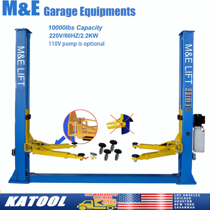 H105 Two Post Vehicle Lift 10,000lbs By KaTool - Image 6